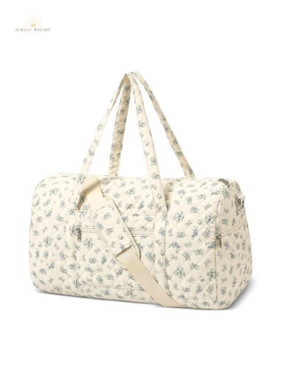Quilted Duffle Bag for Women, Weekend Travel Bag with Zipper Pockets, Dance Bag